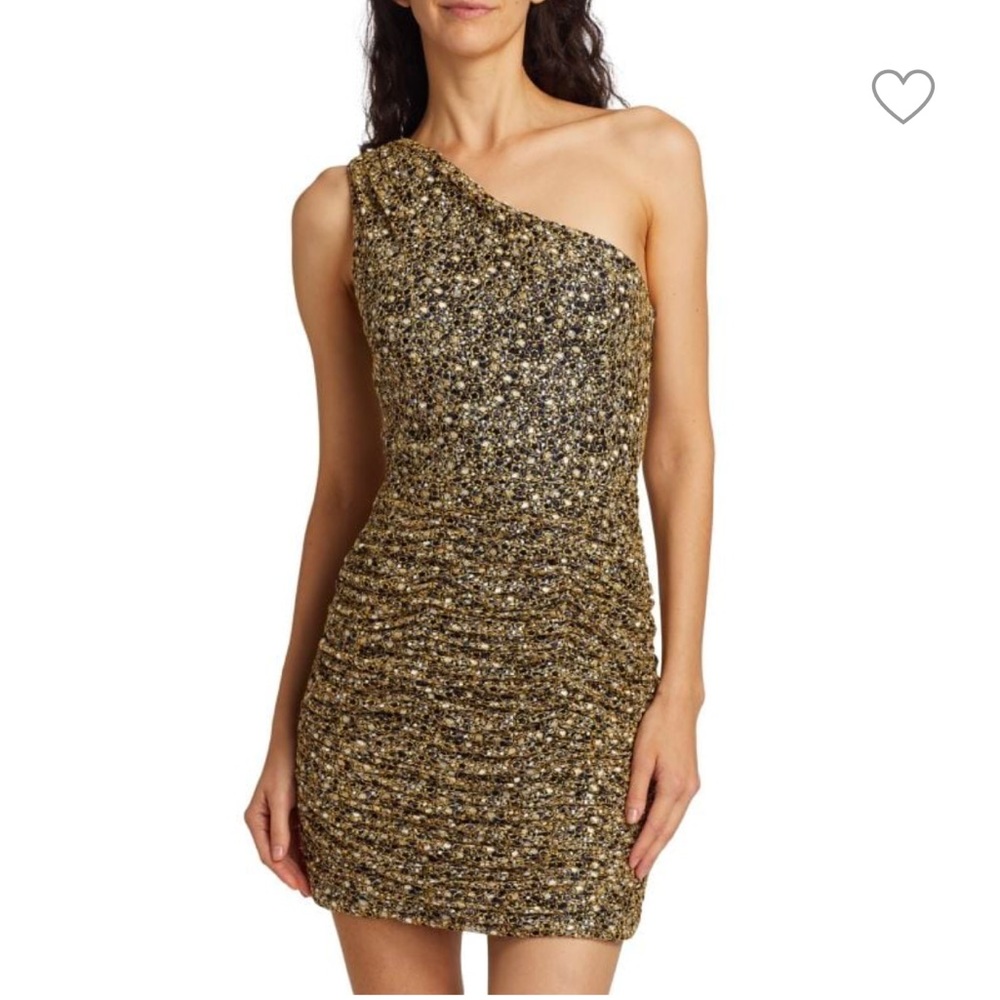 RAMY BROOK
Mallory Metallic One-Shoulder Minidress
